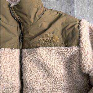 The North Face Khaki and Cream Teddy Jacket